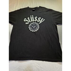 Stüssy City Seal Mens Short Sleeve Black T-shirt Size XL